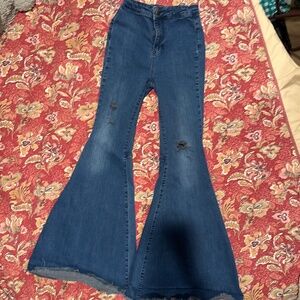 We The Free Dramatic Bell Bottom: Just Float On Flare Jeans Size 25